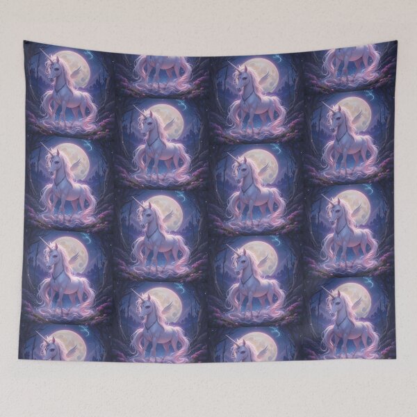 Item preview, Pink Mystical Unicorns Under Starry Night Skies designed and sold by ART ATTACK ZONE.