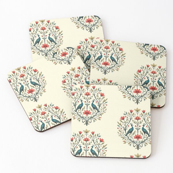 Item preview, Royal Indian Floral Elegance – Lotus & Peacock Art designed and sold by Simply-Yours.