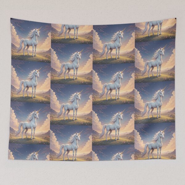 Item preview, Anime Landscape Mystical Unicorns Flowers Nature designed and sold by ART ATTACK ZONE.