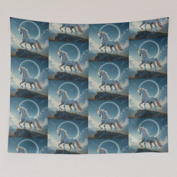 Item preview, Surreal Mystical Unicorns Under Starry Night Skies designed and sold by ART ATTACK ZONE.