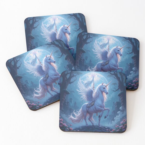 Item preview, Magical Surreal Mystical Unicorns Under Starry Night Skies designed and sold by ART ATTACK ZONE.