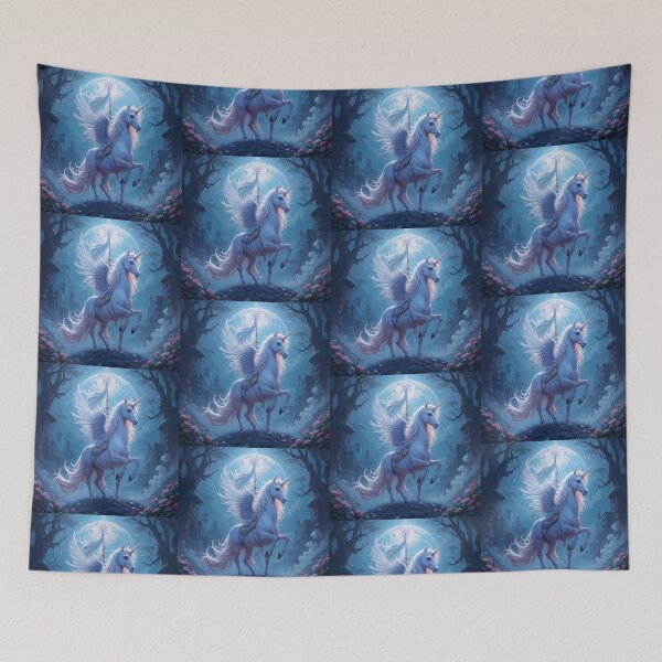 Item preview, Magical Surreal Mystical Unicorns Under Starry Night Skies designed and sold by ART ATTACK ZONE.