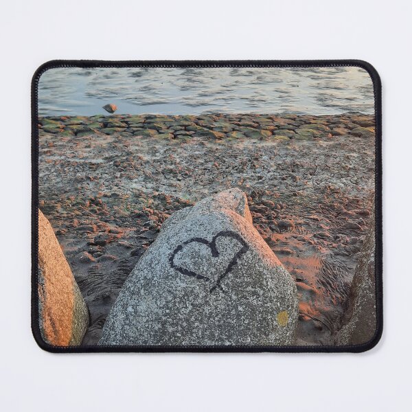 Item preview, Art by Mike from Action Photo on the North Sea beach, stone with heart designed and sold by allartbymike.