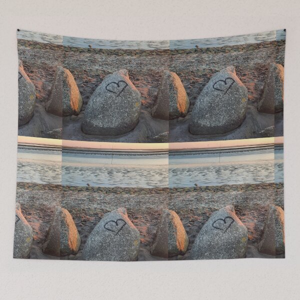 Item preview, Art by Mike from Action Photo on the North Sea beach, stone with heart designed and sold by allartbymike.
