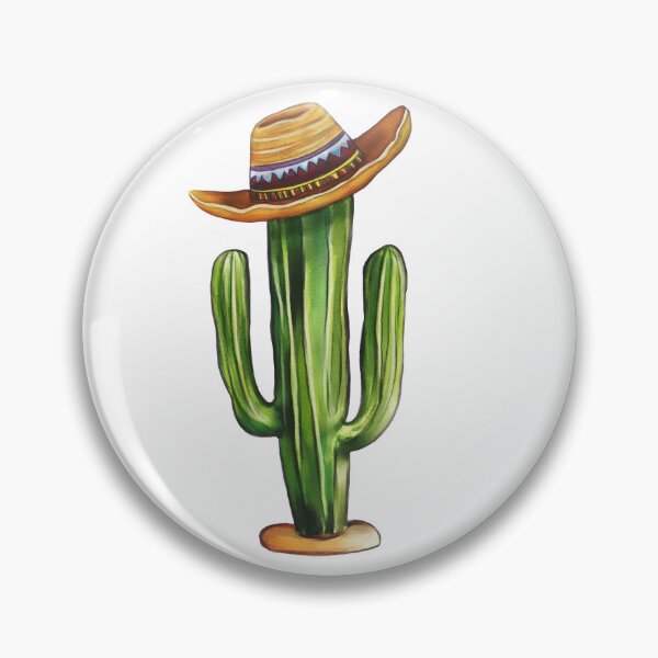 Aperçu de l'œuvre Motif de cactus mexicain – Thème du désert Sombrero créée et vendue par Elatedowl.