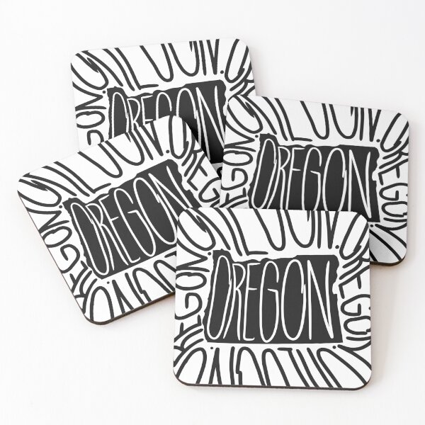 Item preview, Oregon State - OR Map and Flag - Black and White - Typography USA Beaver State designed and sold by Ranggasme.