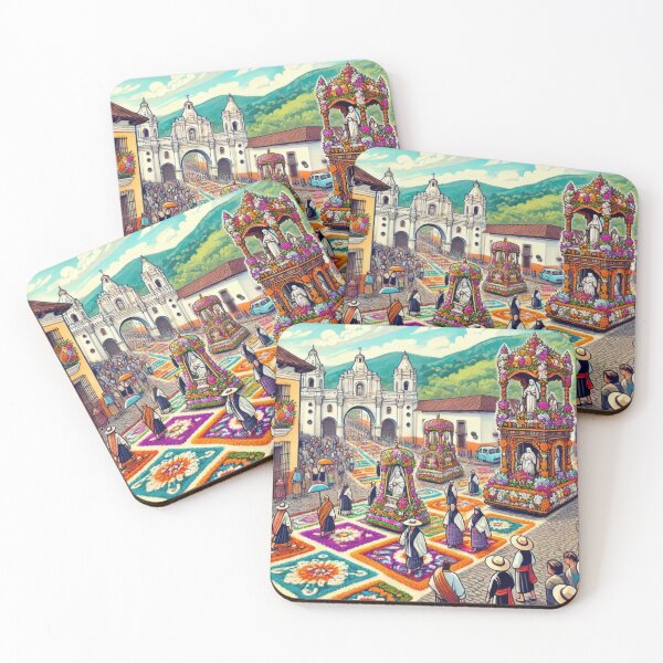Item preview, Flower Carpet Procession in Guatemala designed and sold by BobArtGallery.