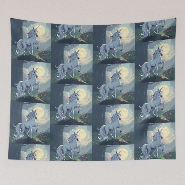 Item preview, Tree Surreal Mystical Unicorns Flowers designed and sold by ART ATTACK ZONE.