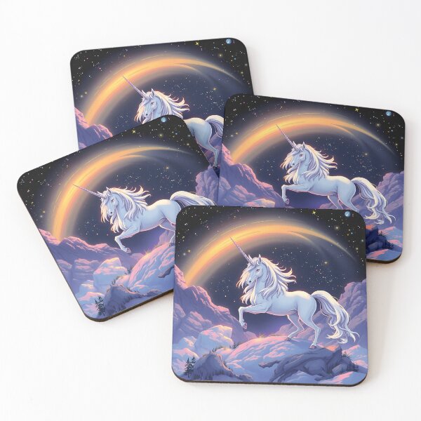 Item preview, Epic Space Mystical Unicorns Under Starry Night Skies designed and sold by ART ATTACK ZONE.