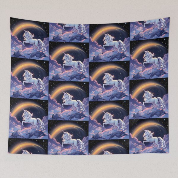 Item preview, Epic Space Mystical Unicorns Under Starry Night Skies designed and sold by ART ATTACK ZONE.