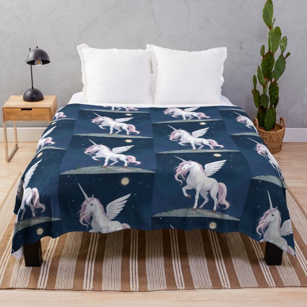 Item preview, Pinky Surreal Mystical Unicorns Under Starry Night Skies designed and sold by ART ATTACK ZONE.