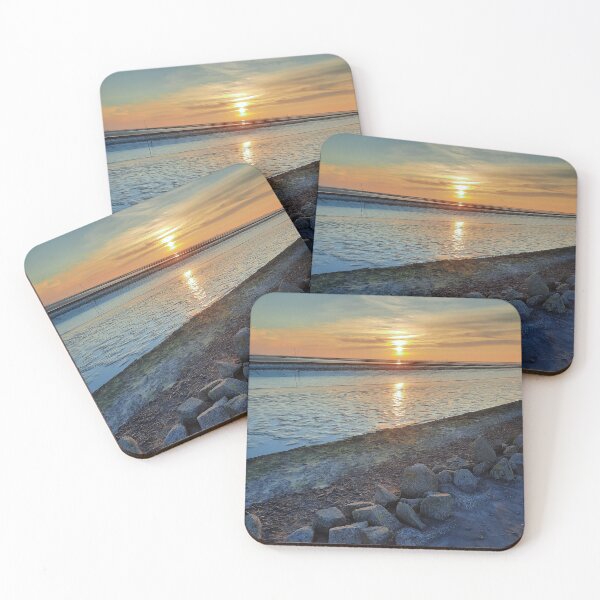 Item preview, Art by Mike Photography Photo on the North Sea beach with romantic sunset designed and sold by allartbymike.