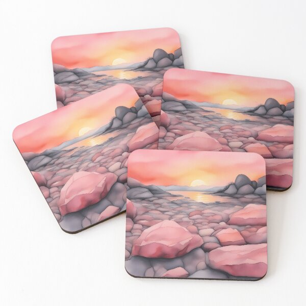 Item preview, Pink Rocks at Sunset designed and sold by CalmnessbyChoice.