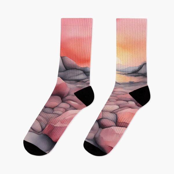 Item preview, Pink Rocks at Sunset designed and sold by CalmnessbyChoice.
