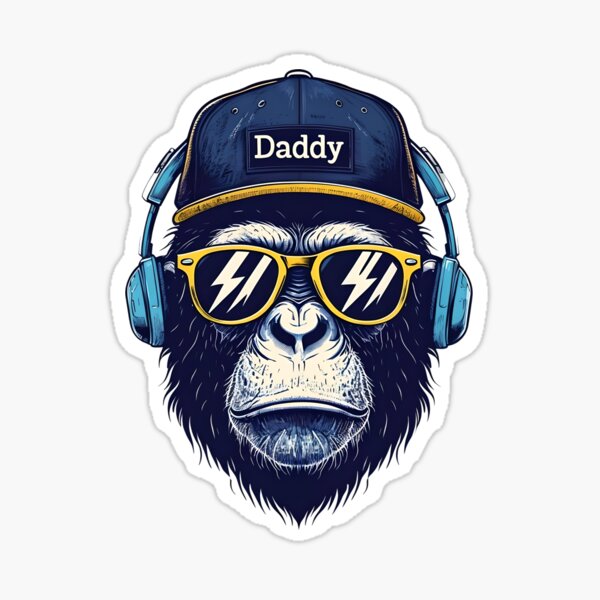 Item preview, Chimpanzee Dad With Glasses designed and sold by jasperDesigns.