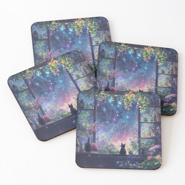Item preview, Kitty Enjoying the Night designed and sold by DigitalRevvi.