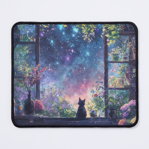 Item preview, Kitty Enjoying the Night designed and sold by DigitalRevvi.