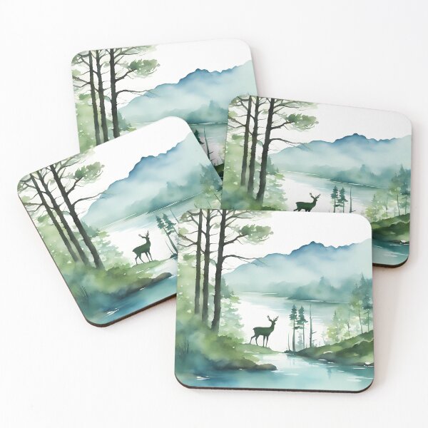 Item preview, Green Deer Silhouette designed and sold by CalmnessbyChoice.