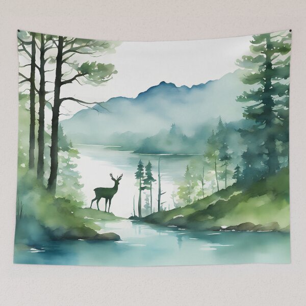 Item preview, Green Deer Silhouette designed and sold by CalmnessbyChoice.