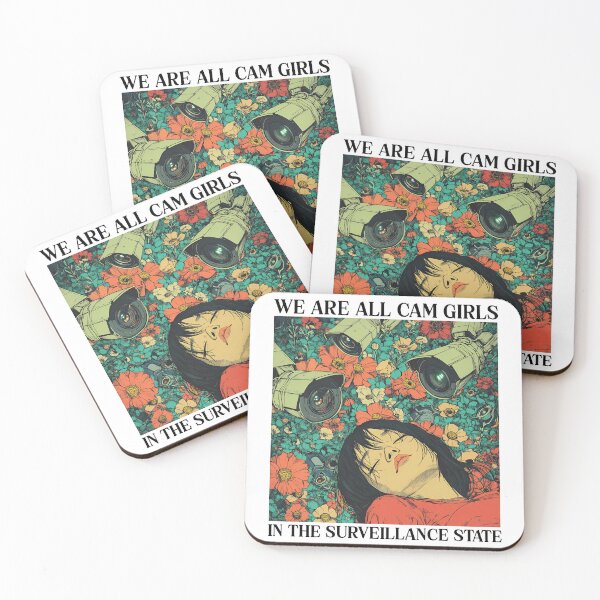 Item preview, We're All Cam Girls In The Surveillance State Feminist Flowers designed and sold by RockFireMerch.