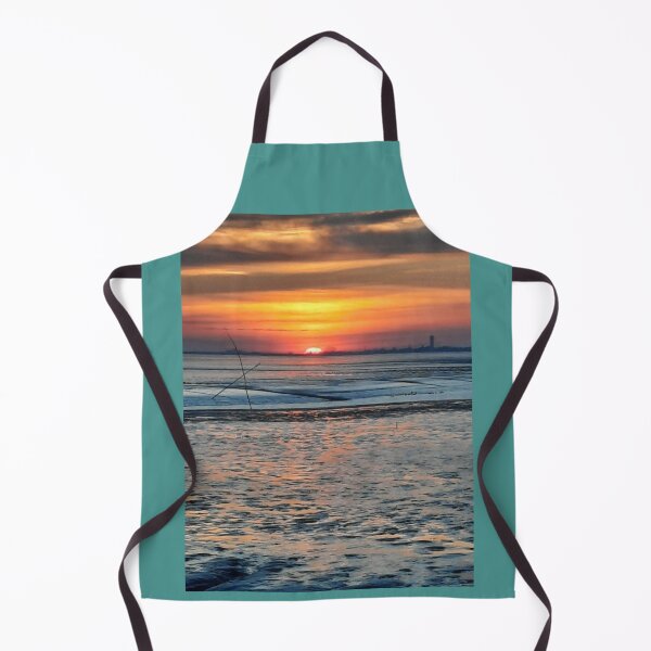 Item preview, Art by Mike Photography Photo on the North Sea beach with romantic sunset, Theme II designed and sold by allartbymike.
