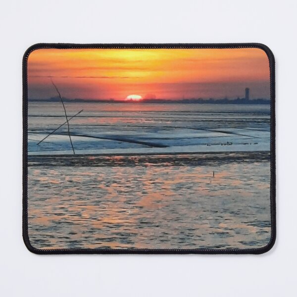 Item preview, Art by Mike Photography Photo on the North Sea beach with romantic sunset, Theme II designed and sold by allartbymike.