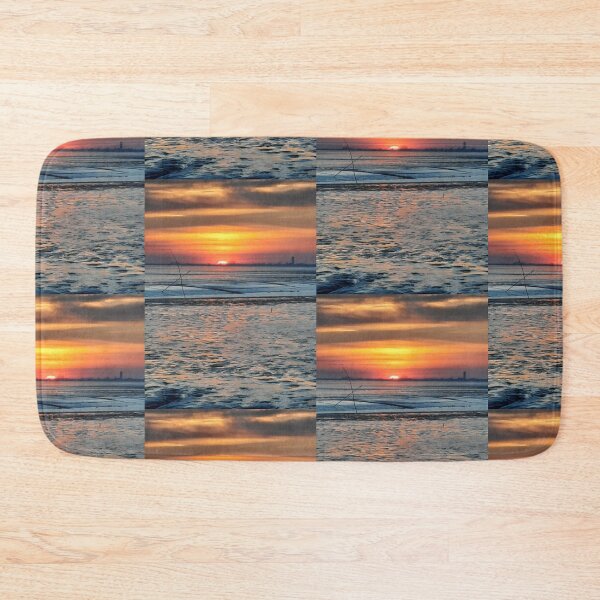 Item preview, Art by Mike Photography Photo on the North Sea beach with romantic sunset, Theme II designed and sold by allartbymike.