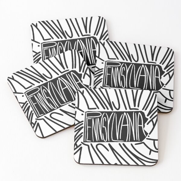 Item preview, Pennsylvania State - PA Map and Flag - Black and White - Typography USA Keystone State designed and sold by Ranggasme.