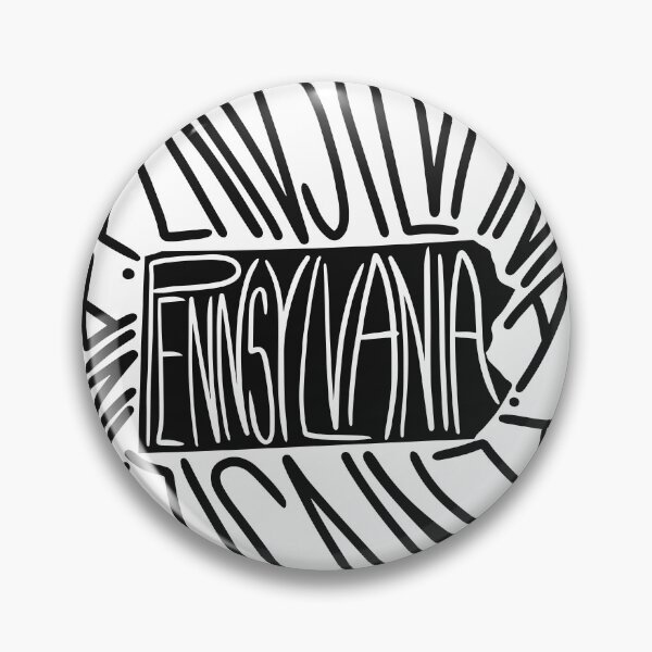 Item preview, Pennsylvania State - PA Map and Flag - Black and White - Typography USA Keystone State designed and sold by Ranggasme.