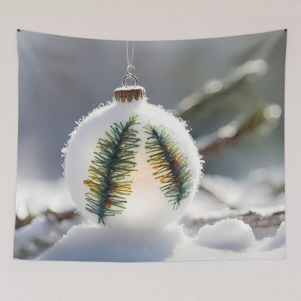 Item preview, Christmas Bauble in Snow designed and sold by CalmnessbyChoice.