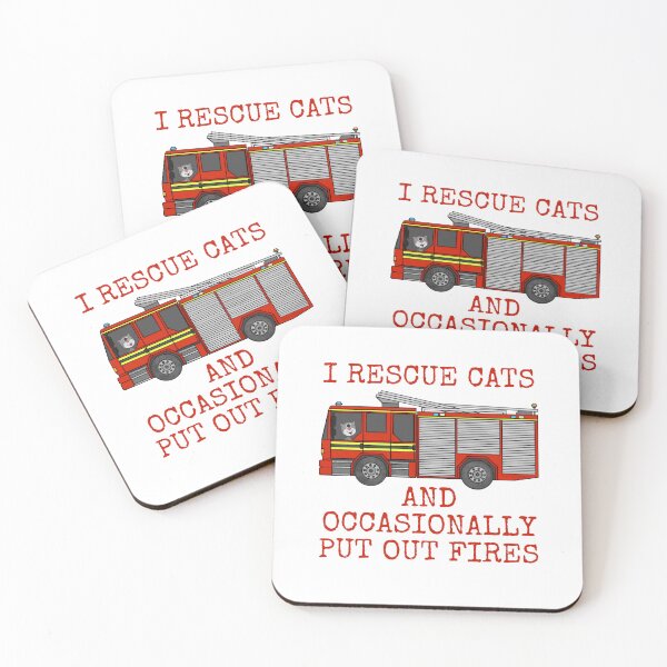 Item preview, Fire Engine, I Rescue Cats, Firefighter Funny designed and sold by doodlerob.