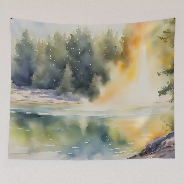 Item preview, Geyser Eruption in Lake designed and sold by CalmnessbyChoice.