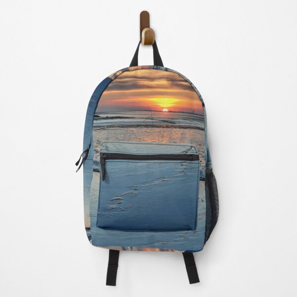 Item preview, Art by Mike Photography Photo Traces on the North Sea beach with romantic sunset, Theme II designed and sold by allartbymike.