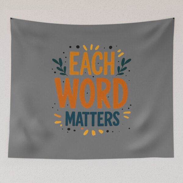 Item preview, Each Word Matters – Inspirational Typography Sticker designed and sold by Art Garden.