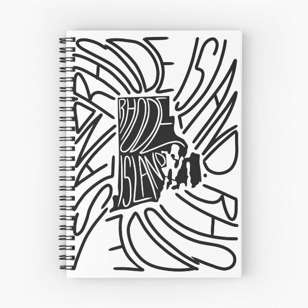 Item preview, Rhode Island - State RI Map and Flag - Black and White - Typography USA Little Rhody designed and sold by Ranggasme.