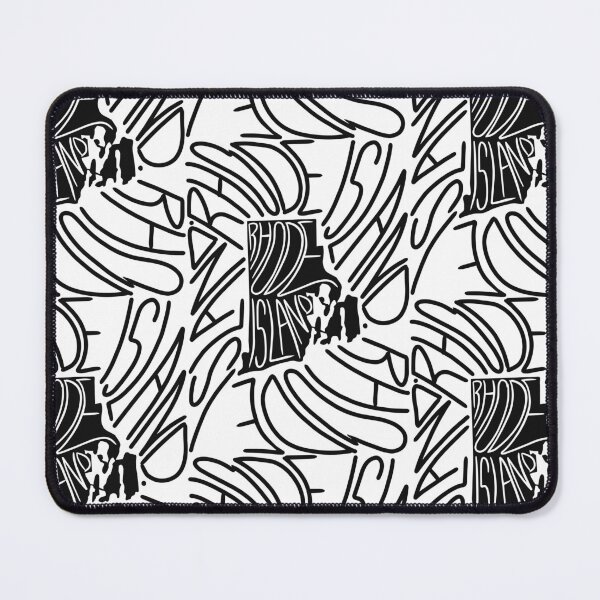 Item preview, Rhode Island - State RI Map and Flag - Black and White - Typography USA Little Rhody designed and sold by Ranggasme.