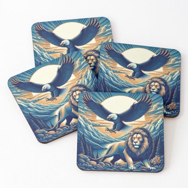 Item preview, Eagle & Lion in Mountain designed and sold by kharatsuchita.