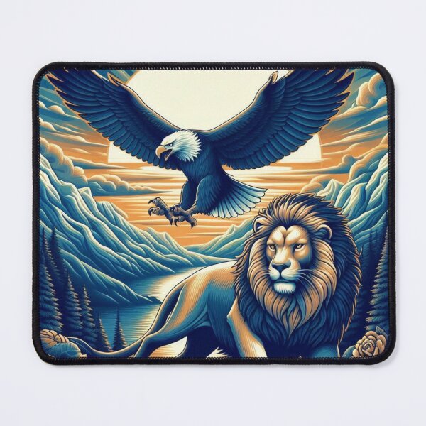 Item preview, Eagle & Lion in Mountain designed and sold by kharatsuchita.