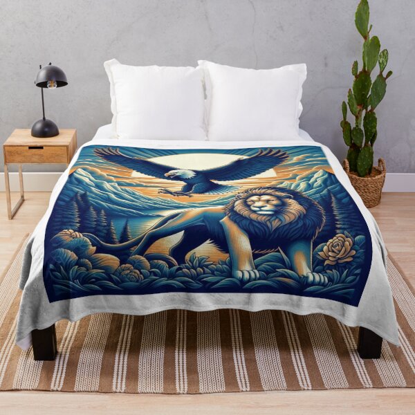 Item preview, Eagle & Lion in Mountain designed and sold by kharatsuchita.