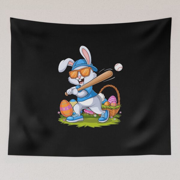 Item preview, Funny Baseball Bunny Easter For Kids Boys Toddlers  designed and sold by facegm.