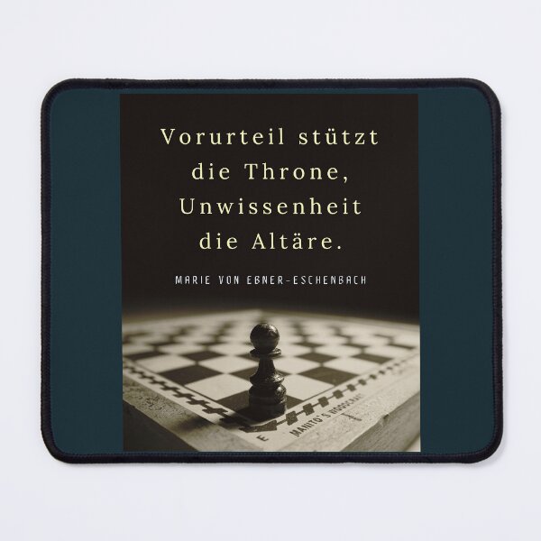 Item preview, Marie von Ebner-Eschenbach quote: Vorurteil stützt die Throne, Unwissenheit die Altäre. designed and sold by artbleed.