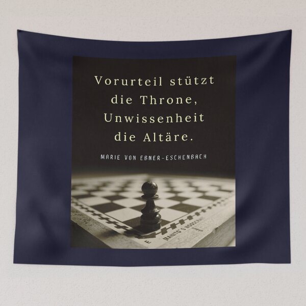 Item preview, Marie von Ebner-Eschenbach quote: Vorurteil stützt die Throne, Unwissenheit die Altäre. designed and sold by artbleed.