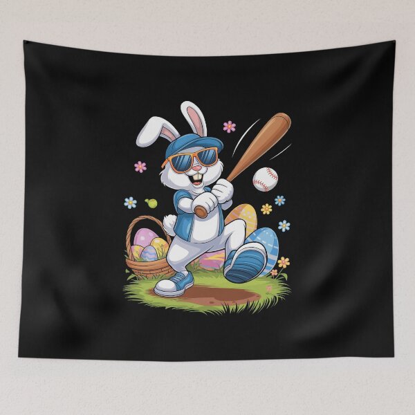 Item preview, Funny Baseball Bunny Easter Shirts For Kids Boys Toddlers designed and sold by facegm.
