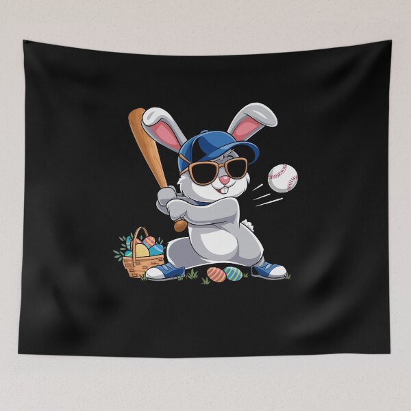 Item preview, Funny Baseball Bunny Easter For Kids Boys Toddlers designed and sold by facegm.