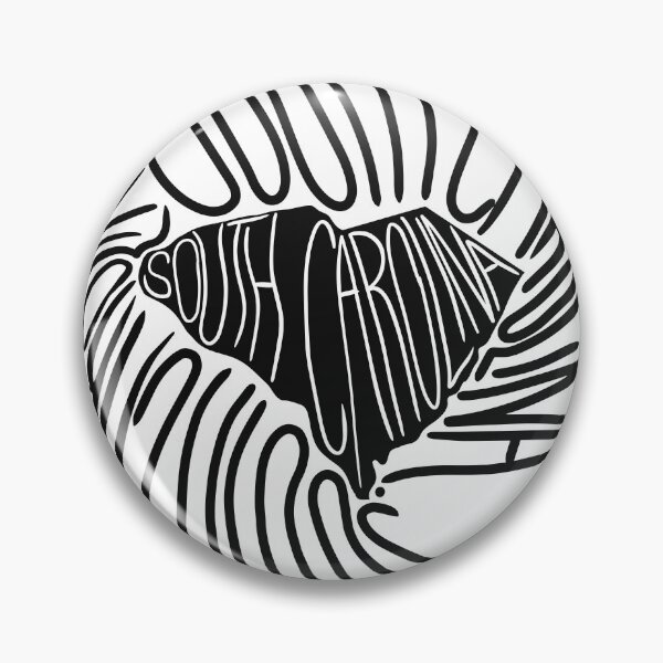 Item preview, South Carolina State - SC Map and Flag - Black and White - Typography USA The Palmetto State designed and sold by Ranggasme.