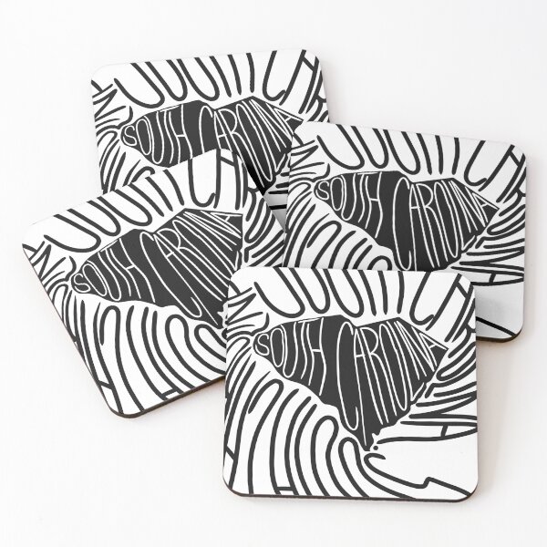 Item preview, South Carolina State - SC Map and Flag - Black and White - Typography USA The Palmetto State designed and sold by Ranggasme.