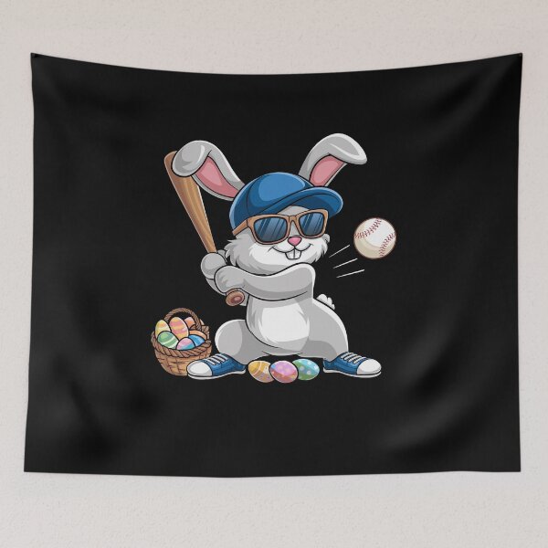 Item preview, Funny Baseball Bunny Easter Shirts For Kids Boys Toddlers  designed and sold by facegm.