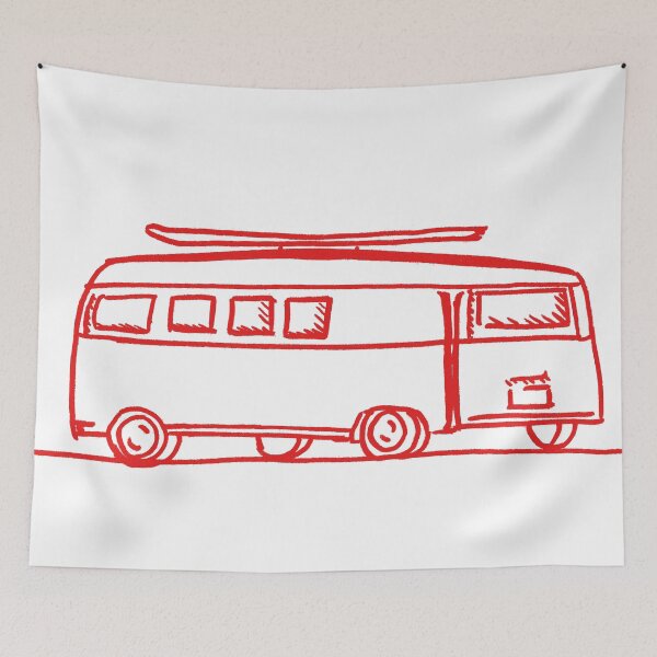 Item preview, Camping Out Firetruck Red designed and sold by MagentaTwilight.