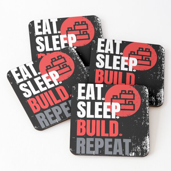 Item preview, Eat. Sleep. Build (). Repeat designed and sold by Shadyfruit.