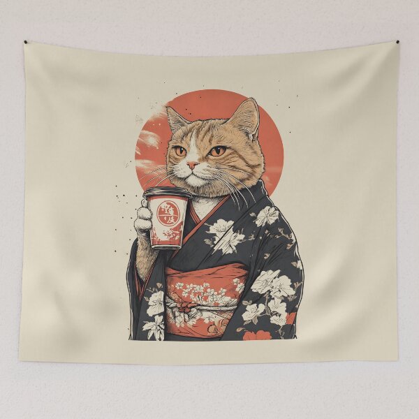 Item preview, Coffee Cat Japanese designed and sold by mustbewhy.